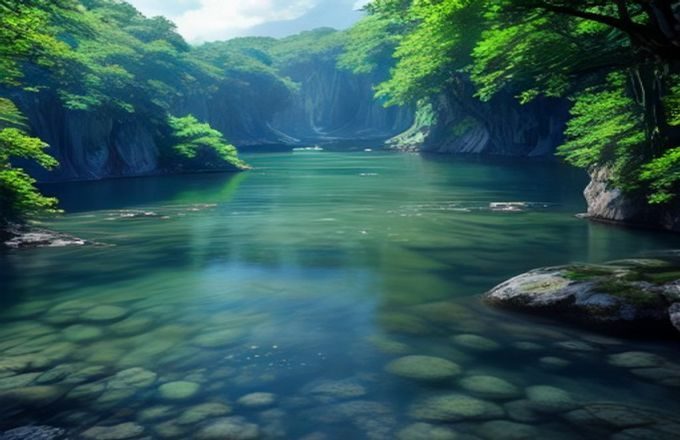 动漫风格人妻角色插画场景，蓝紫色调手绘背景展现日本人妻动漫题材与真人题材的风格对比