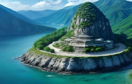 日本传统温泉旅馆走廊场景，青石地板与木格推拉门营造温泉场景向人妻题材的东方美感